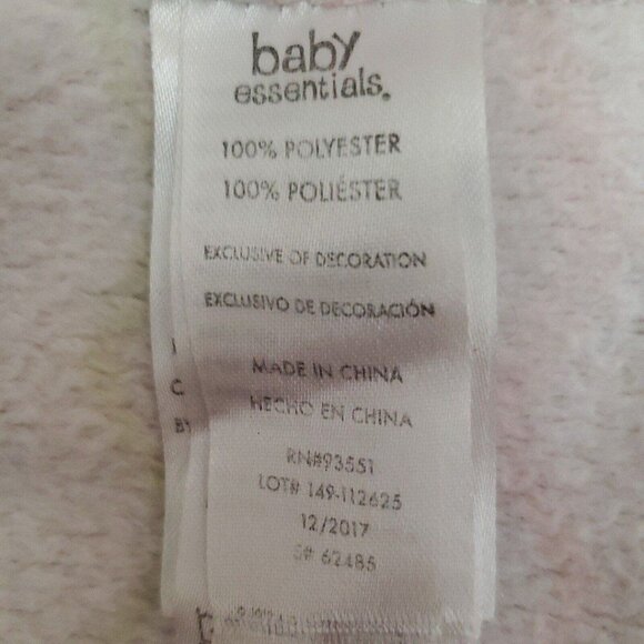 Baby Essentials Pink & Green Caterpillar Soft Plush Blanket RN93551 - Picture 6 of 7